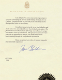 A Letter from The Prime Minister of Canada